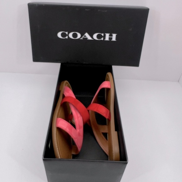 COACH, HARLAN SIG SANDALS, PINK LEMONADE, MULTI COLOR, SIZE US 9-B, EUR 39.5B - Picture 14 of 16